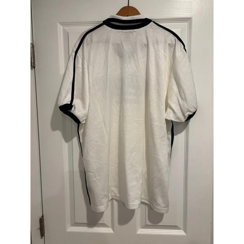 Vtg 90s Polo Jeans Co Ralph Lauren Ringer Tee White Navy‎ RL Flag XL